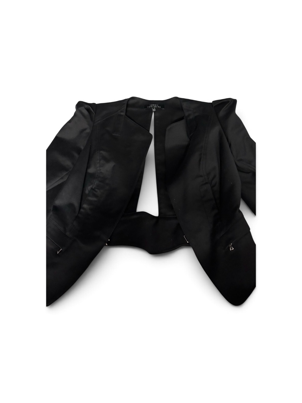 Robert Rodriguez Black Cropped Tailored Blazer